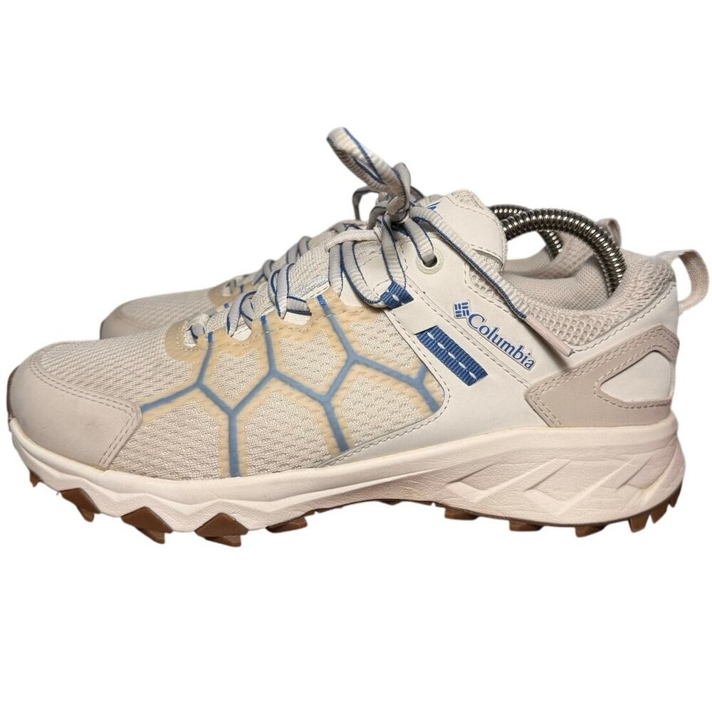 Columbia Peakfreak II OutDry Women's Waterproof Hiking Shoes Cream Blue Size 8